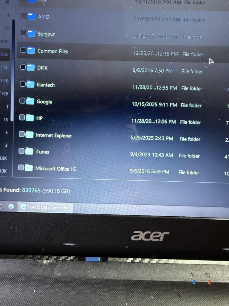 Recovery on a Acer laptop that has a failing HDD in Skye