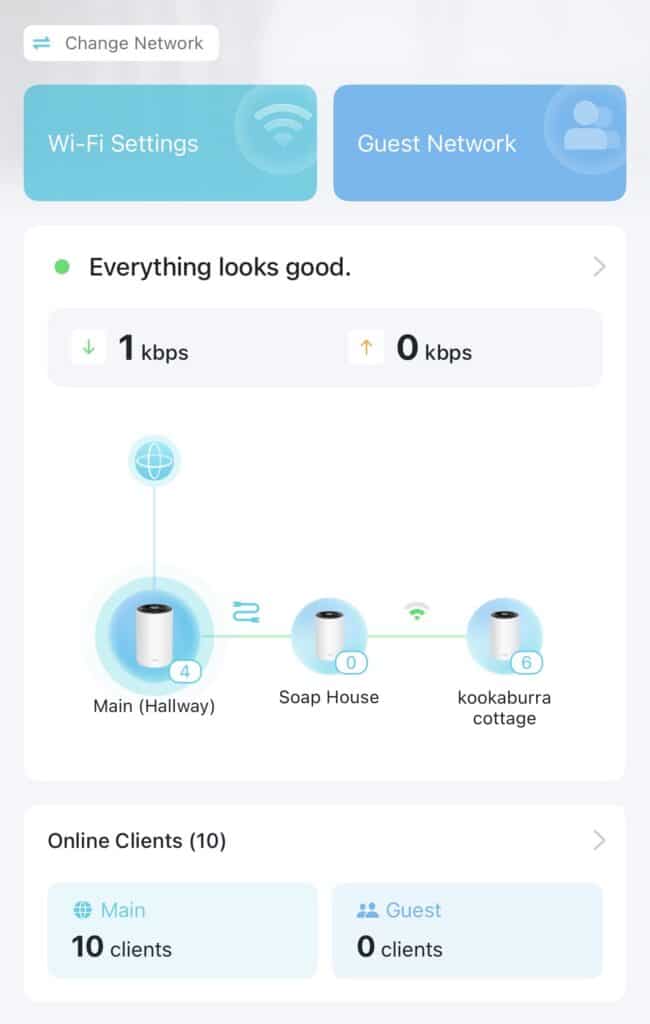 picture showing the setup of a mesh system in The Basin