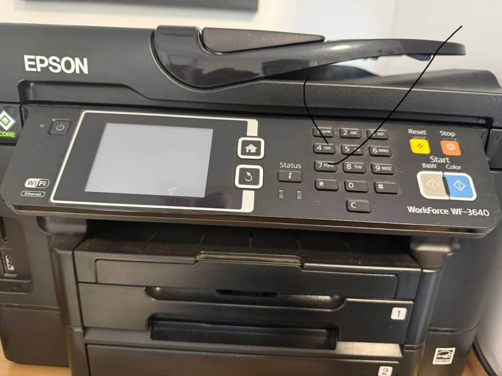 Epson WorkForce 3640 repaired on site in Tooradin